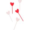 HEMA Herbruikbare taarttopper hart - 5 stuks (rood) | HEMA