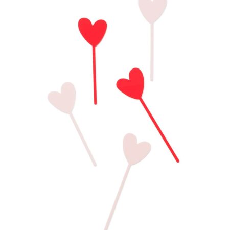 HEMA Herbruikbare taarttopper hart - 5 stuks (rood) | HEMA