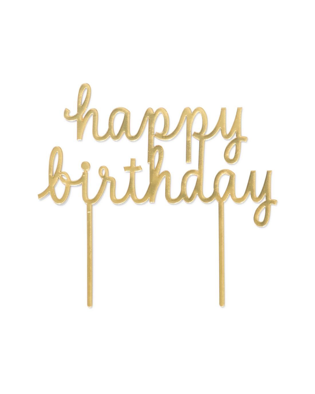 HEMA Herbruikbare taarttopper verjaardag goud (goud) | HEMA