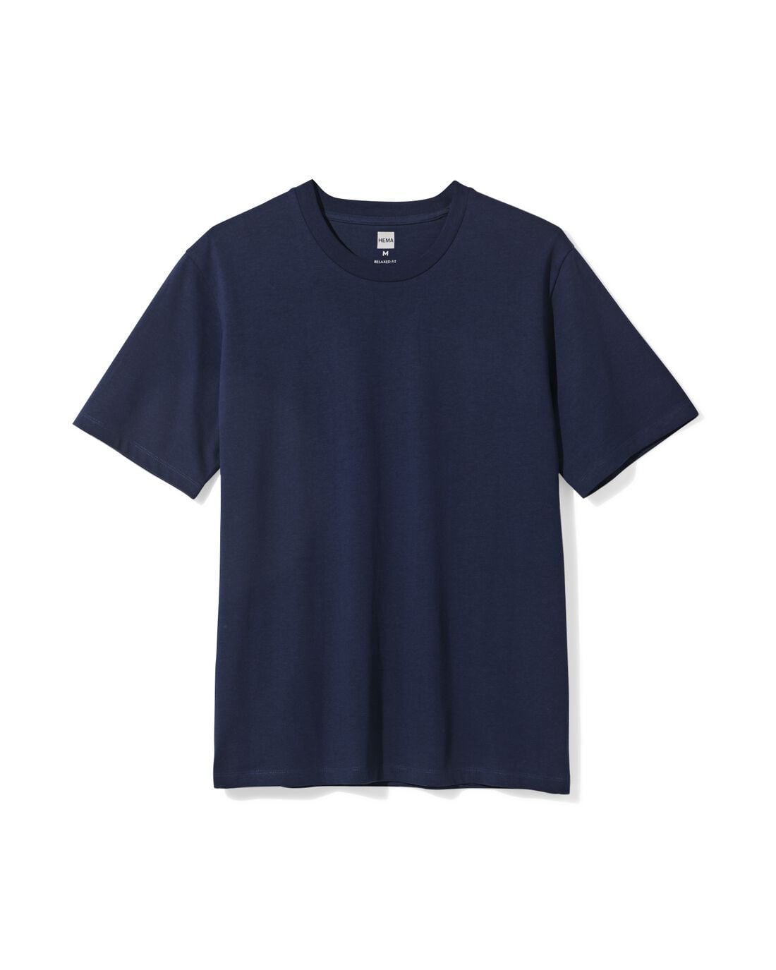 HEMA Heren T-shirt Elias relaxed fit donkerblauw (donkerblauw) | HEMA