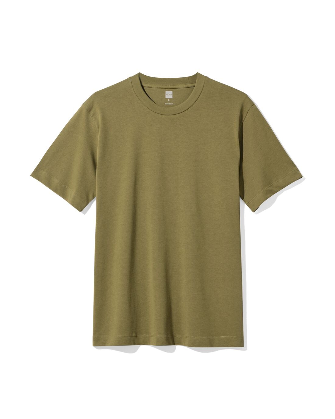 HEMA Heren T-shirt Elias relaxed fit middengroen (middengroen) | HEMA