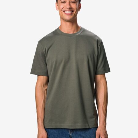 HEMA Heren T-shirt Elias structuur donkergrijs (donkergrijs) | HEMA