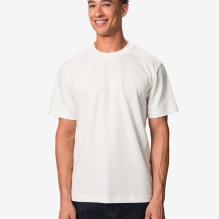 Heren T-shirt Elias structuur gebroken wit (gebroken wit)
