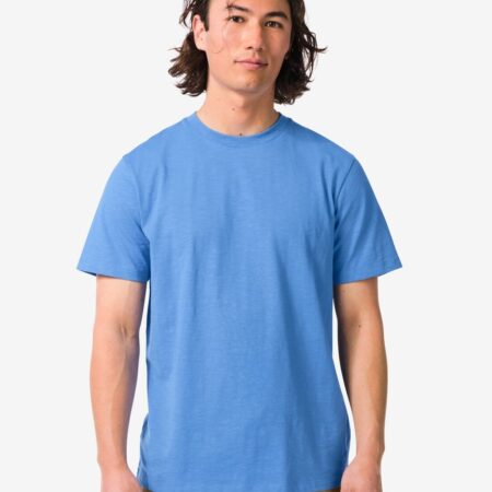 HEMA Heren T-shirt Jaap slub lichtblauw (lichtblauw) | HEMA