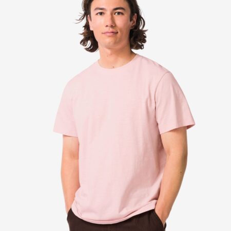 HEMA Heren T-shirt Jaap slub lichtroze (lichtroze) | HEMA