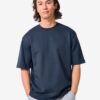 HEMA Heren T-shirt Job oversized fit donkerblauw (donkerblauw) | HEMA