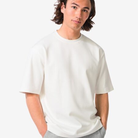 HEMA Heren T-shirt Job oversized fit gebroken wit (gebroken wit) | HEMA