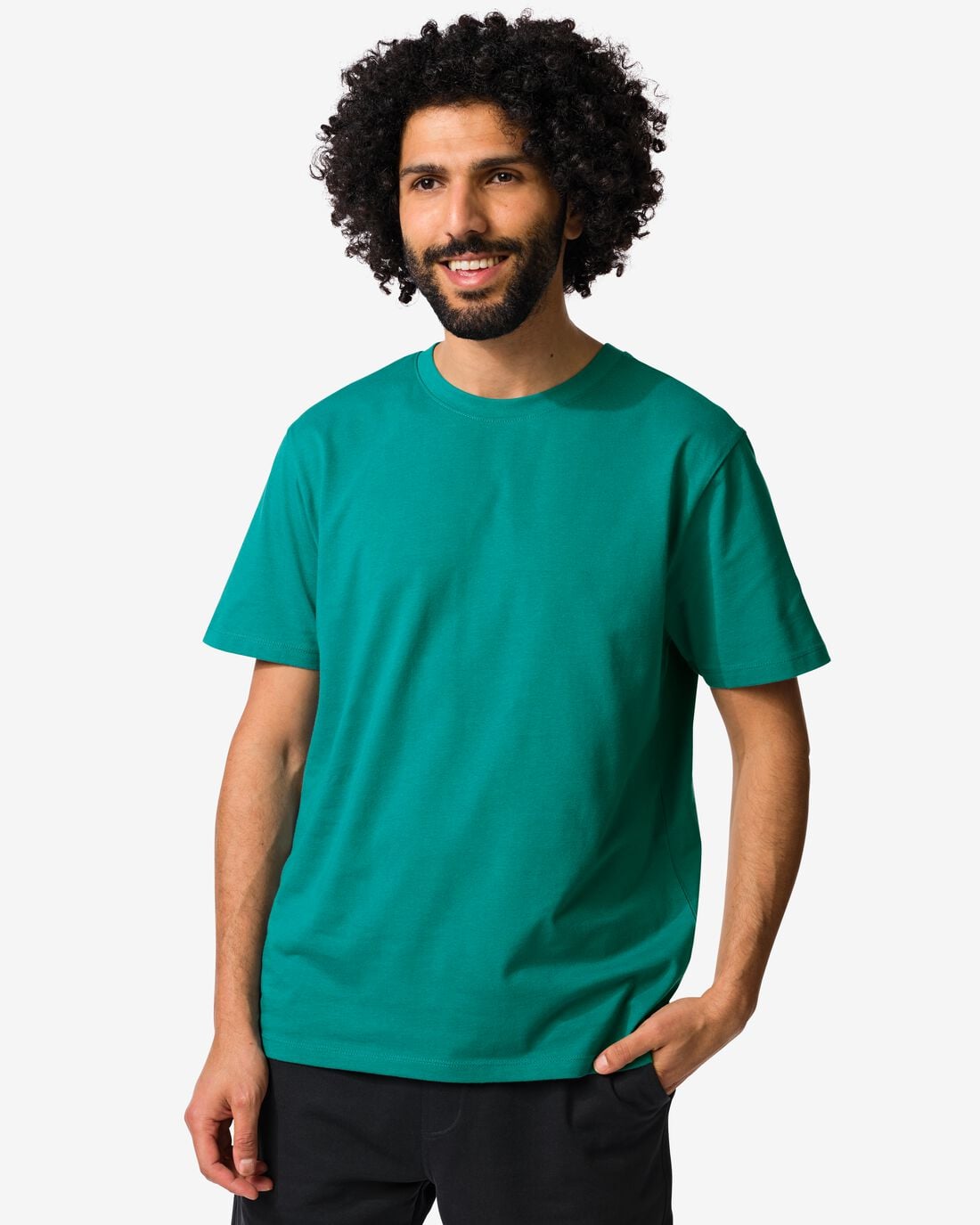 HEMA Heren T-shirt regular fit lichtgroen (lichtgroen) | HEMA