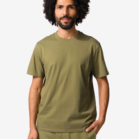 HEMA Heren T-shirt regular fit middengroen (middengroen) | HEMA