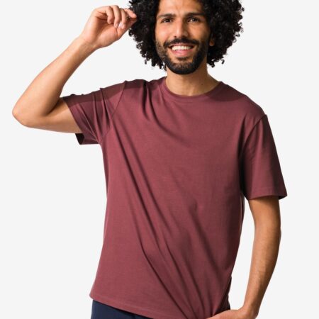 HEMA Heren T-shirt regular fit middenrood (middenrood) | HEMA
