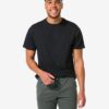 HEMA Heren T-shirt regular fit zwart (zwart) | HEMA