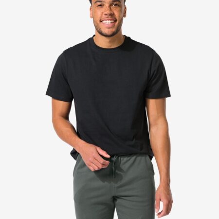 HEMA Heren T-shirt regular fit zwart (zwart) | HEMA