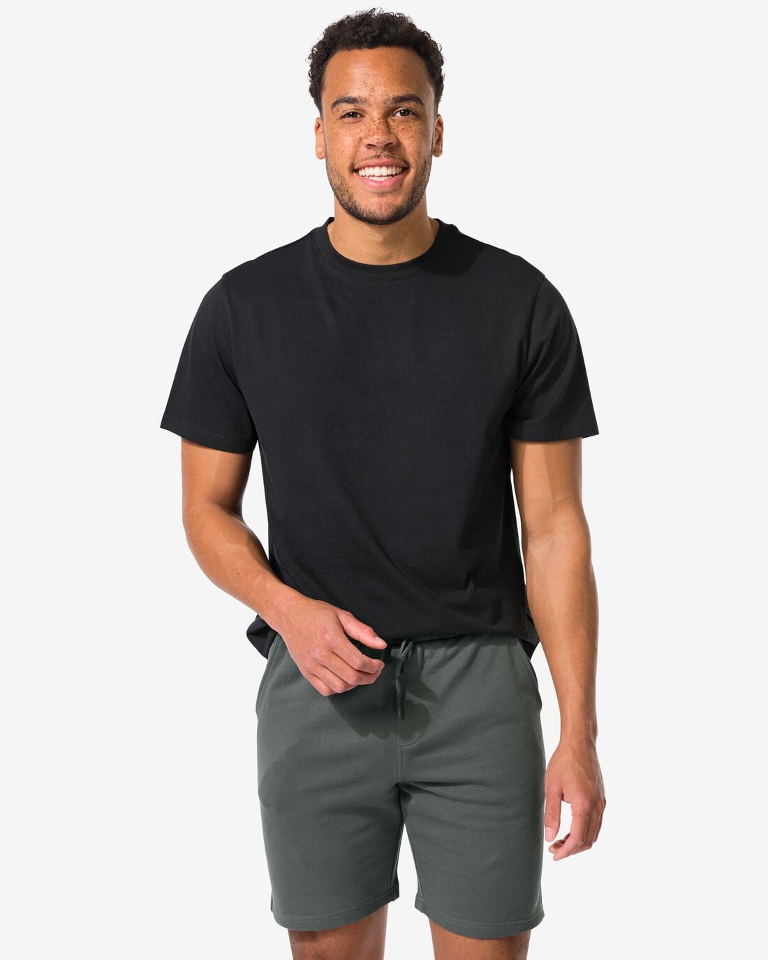 HEMA Heren T-shirt regular fit zwart (zwart) | HEMA