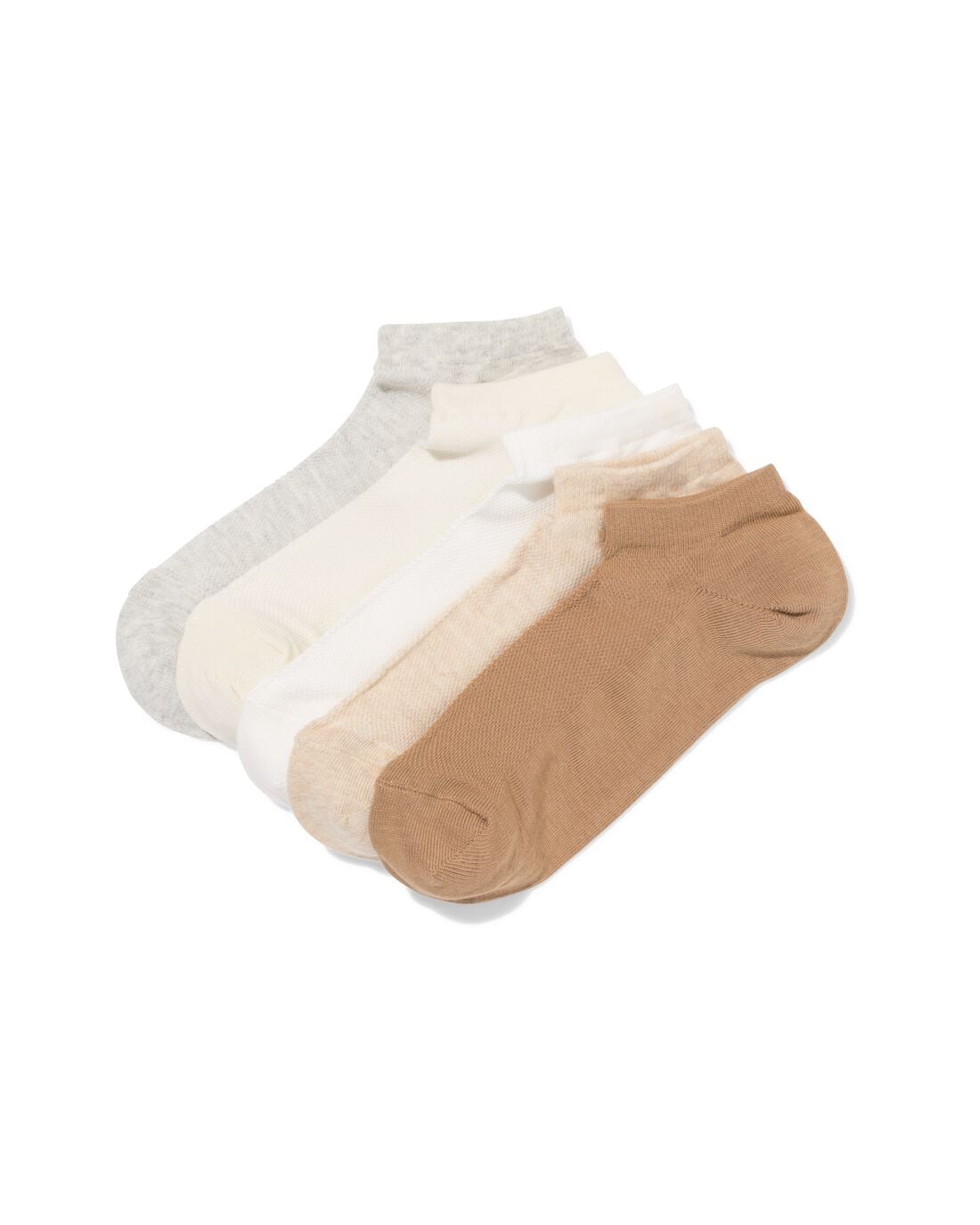 HEMA Heren enkelsokken mesh - 5 paar beige (beige) | HEMA