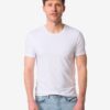 Heren ondershirt slim fit o-hals naadloos - 2 stuks wit