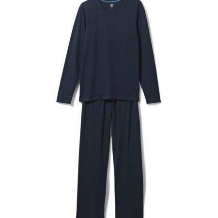HEMA Heren pyjama donkerblauw | HEMA
