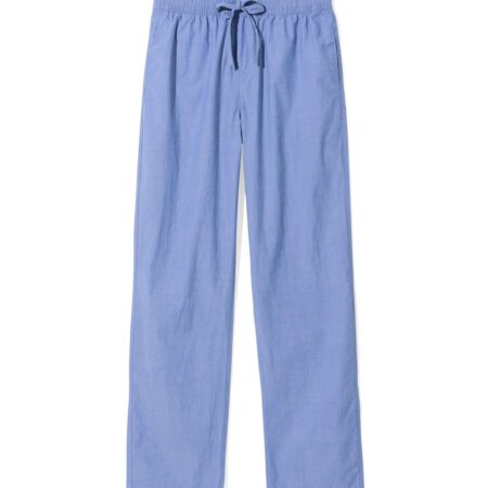 HEMA Heren pyjamabroek Pepijn regular fit poplin middenblauw (middenblauw) | HEMA