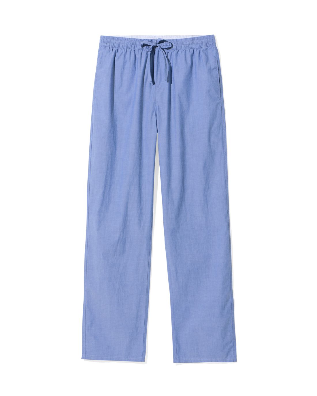 HEMA Heren pyjamabroek Pepijn regular fit poplin middenblauw (middenblauw) | HEMA