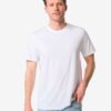 HEMA Heren t-shirt regular fit o-hals - 2 stuks wit | HEMA