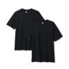 Heren t-shirt regular fit o-hals - 2 stuks zwart