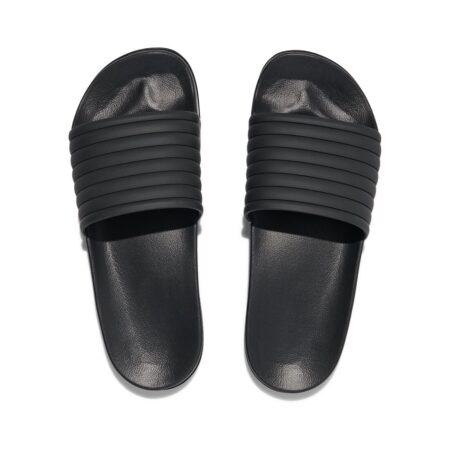 HEMA Herenbadslippers met ribbelband zwart | HEMA
