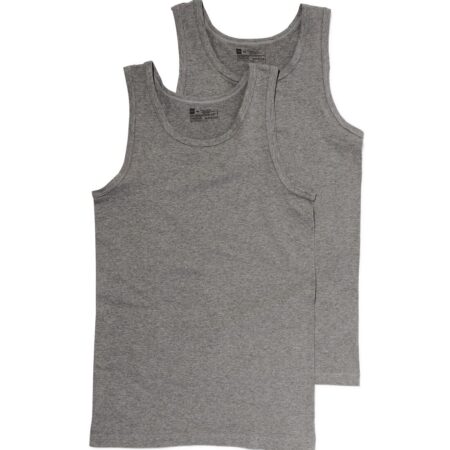 HEMA Herenhemden perfect comfort naadloos - 2 stuks grijs | HEMA