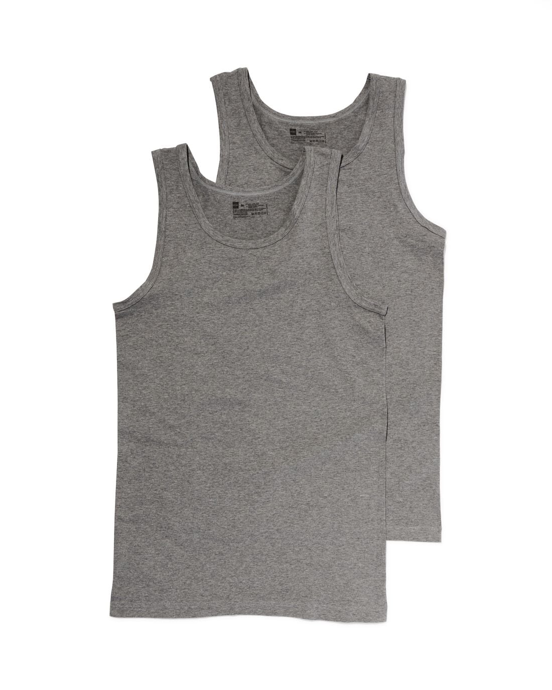 HEMA Herenhemden perfect comfort naadloos - 2 stuks grijs | HEMA