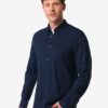 HEMA Herenoverhemd Billy piqué donkerblauw (donkerblauw) | HEMA