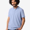 HEMA Herenpolo Denton regular fit piqué lichtblauw (lichtblauw) | HEMA