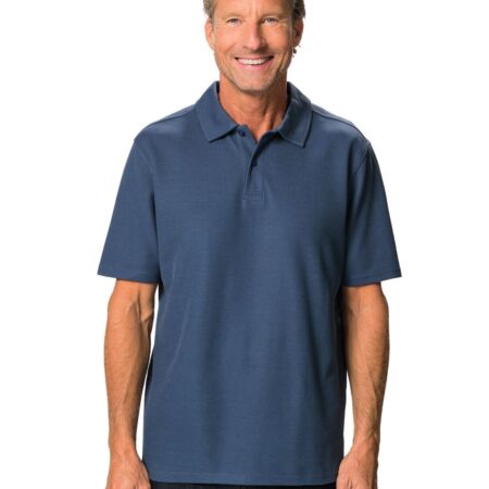 HEMA Herenpolo Peter wafel donkerblauw (donkerblauw) | HEMA