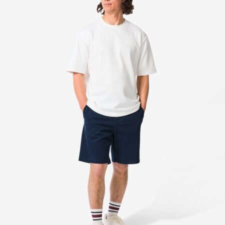 HEMA Herenshort Charly regular fit chino donkerblauw (donkerblauw) | HEMA