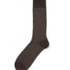 Herensokken rib bruin
