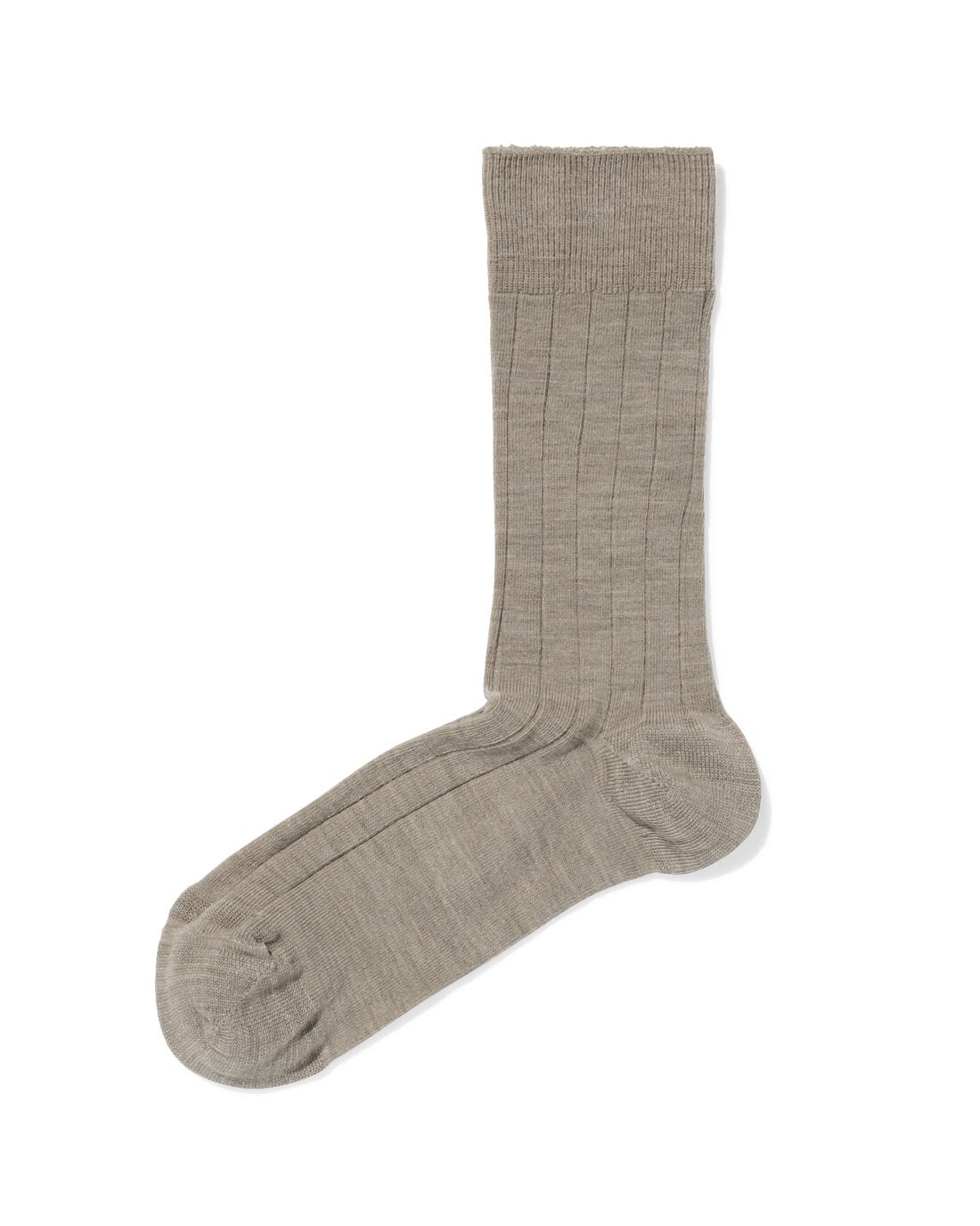 HEMA Herensokken rib wol beige (beige) | HEMA