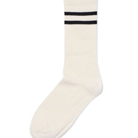 Herensokken sportstrepen beige