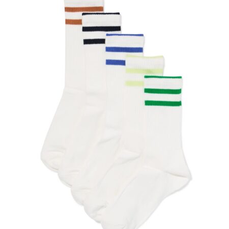 HEMA Herensokken strepen - 5 paar wit (wit) | HEMA