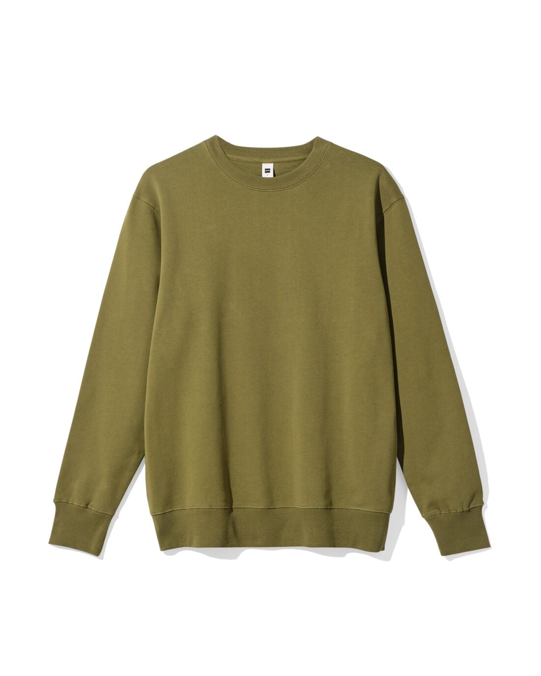 HEMA Herentrui Daryl regular fit sweatstof middengroen (middengroen) | HEMA