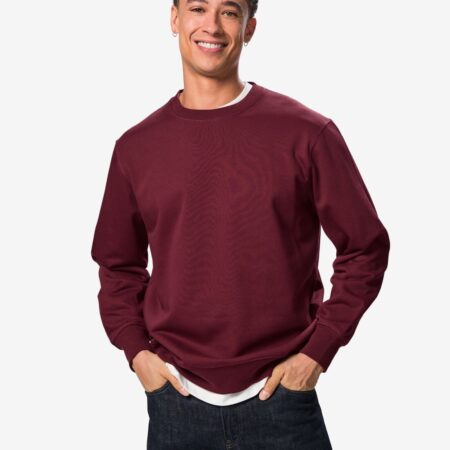 HEMA Herentrui Daryl sweatstof donkerrood (donkerrood) | HEMA