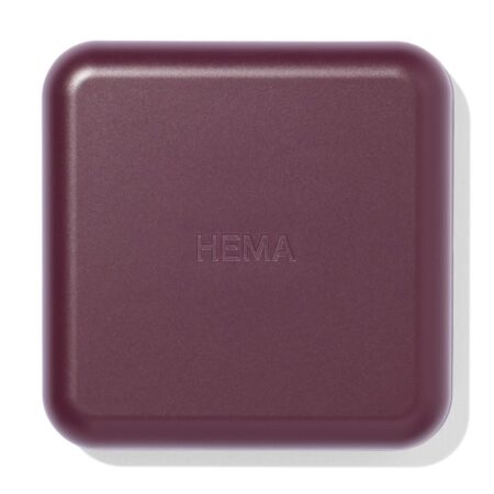 HEMA Hervulbaar poederdoosje voor blush of highlighter donkerrood | HEMA
