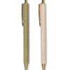 Hervulbare balpen gevlochten in cadeaudoos - 2 stuks