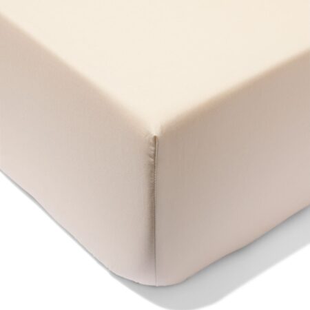 HEMA Hoeslaken 140x200cm hotel katoen percal beige (beige) | HEMA