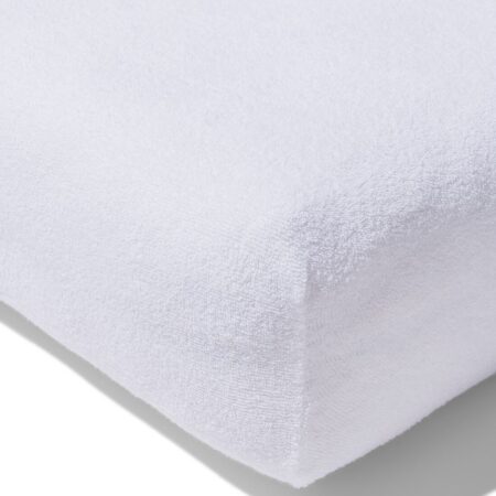 HEMA Hoeslaken 160x200cm badstof wit (wit) | HEMA