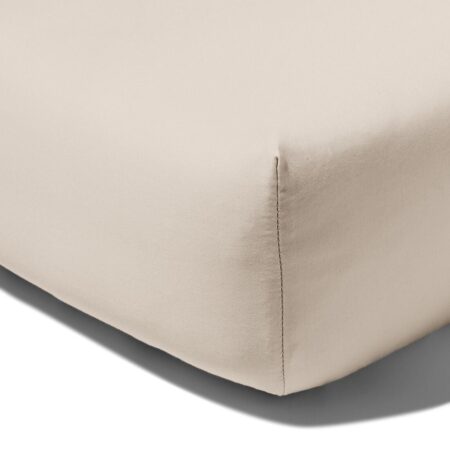 HEMA Hoeslaken 160x200cm hotel katoen satijn zand (zand) | HEMA