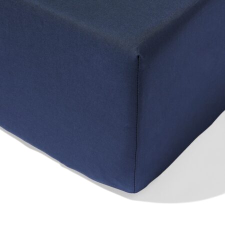 HEMA Hoeslaken 160x200cm zacht katoen donkerblauw (donkerblauw) | HEMA