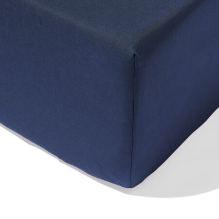 HEMA Hoeslaken 90x200cm zacht katoen donkerblauw (donkerblauw) | HEMA
