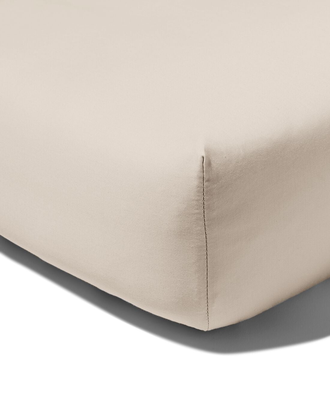 HEMA Hoeslaken 90x220cm hotel katoen satijn zand (zand) | HEMA