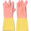 Huishoudhandschoenen latex roze M (7-7.5)