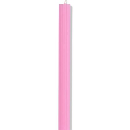 HEMA Huishoudkaars ⌀2.2x24cm ribbel lichtroze (lichtroze) | HEMA