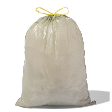 Huisvuilzakken met trekband 60L gerecycled plastic - 15 stuks