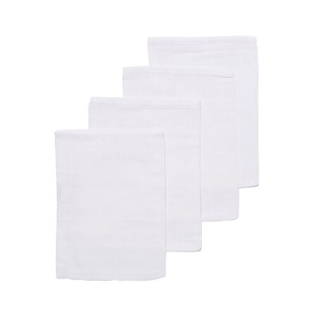 HEMA Hydrofiel washandjes - 4 stuks (wit) | HEMA