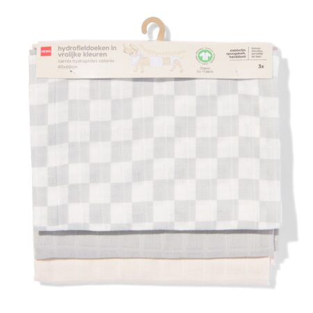 HEMA Hydrofieldoeken 60x60cm blokken - 3 stuks | HEMA